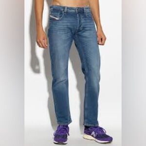 Diesel Blue Slim Straight Jeans for Men